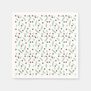 Cute polka dot Christmas tree Red Green pattern Napkin