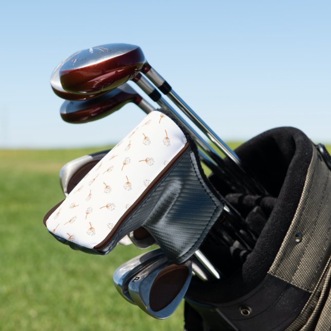 Cute Polka Dot Flower Pattern Golf Head Cover (In Situ)