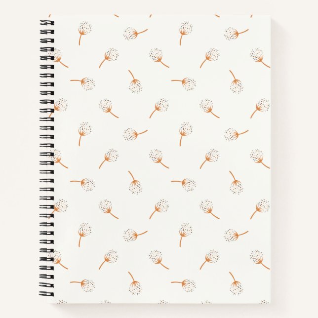 Cute Polka Dot Flower Pattern Notebook (Front)