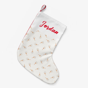 Cute Polka Dot Flower Pattern Small Christmas Stocking