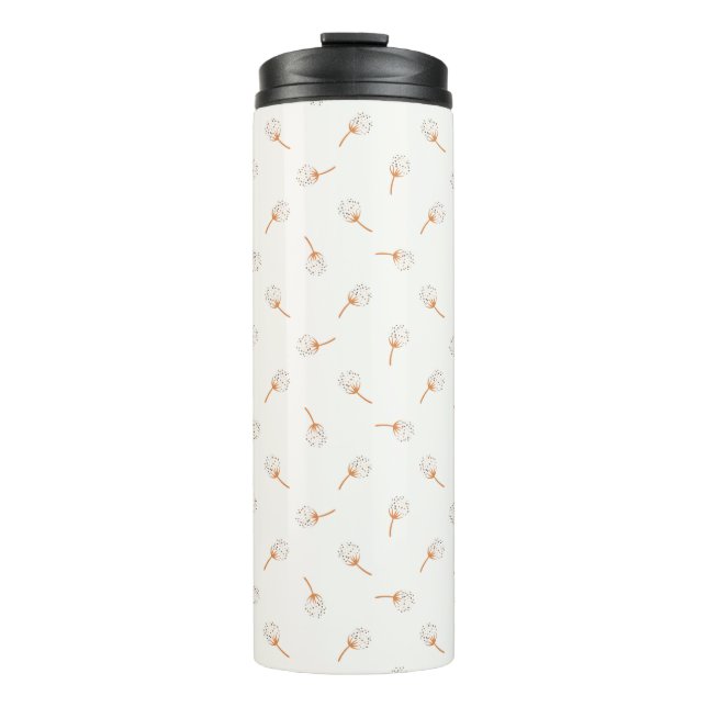 Cute Polka Dot Flower Pattern Thermal Tumbler (Front)