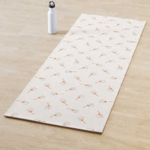 Cute Polka Dot Flower Pattern Yoga Mat