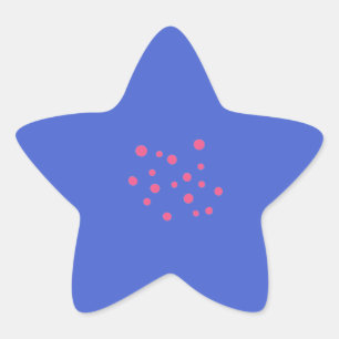 Cute Polka Dot Pattern T-Shirt Star Sticker