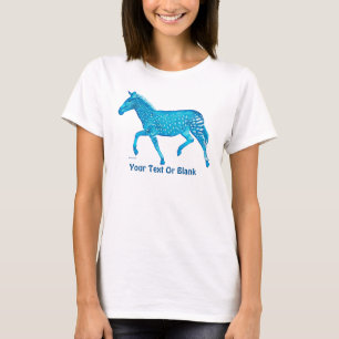 Cute Polka Dot Zebra - Blue T-Shirt