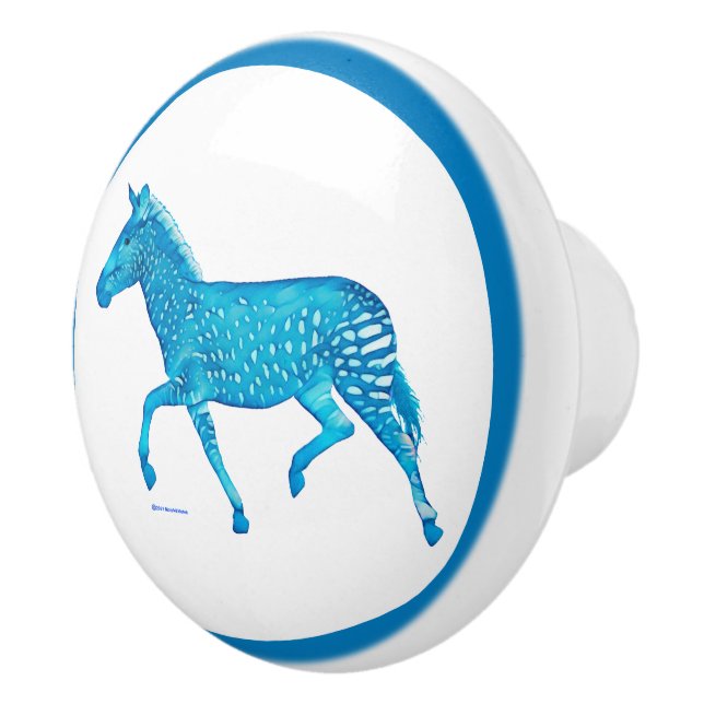 Cute Polka Dot Zebra Ceramic Knob (Right)