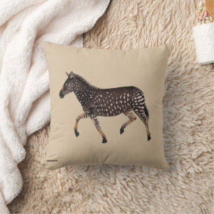Cute Polka Dot Zebra Throw Pillow