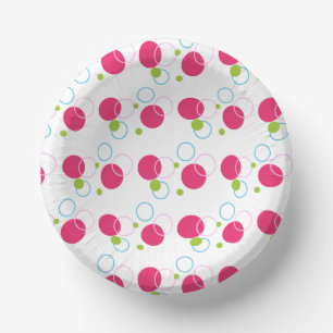 Cute Polka Dots Birthday Party Paper Plate