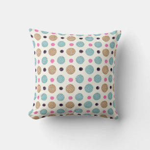 Cute Polka Dots Pattern Throw Pillow
