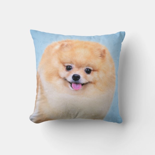 Cute Pomeranian Pillow (Front)