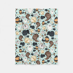 Cute Pomeranian Throw Blanket, Small Fleece Blanket
