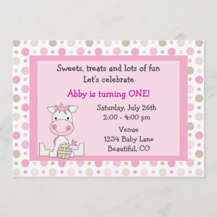Cute Pony 1er anniversaire Invitation pour les fil