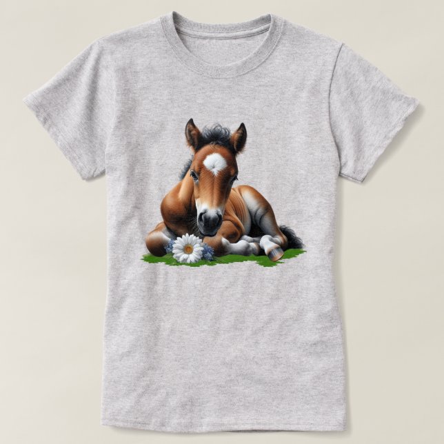 Cute Pony Foal T-Shirt (Design Front)