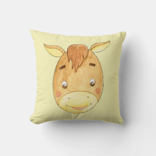 Cute Pony Gender Neutral Throw Pillow