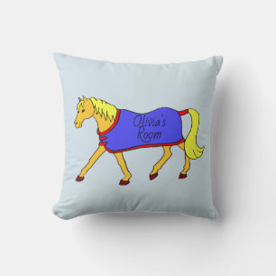 Cute Pony Personalised Throw Pillow