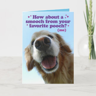 Cute Pooch Golden Retriever Mother's Day Card