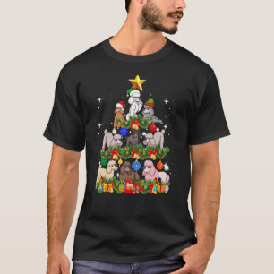 Cute Poodle Dog Christmas Tree T- T-Shirt