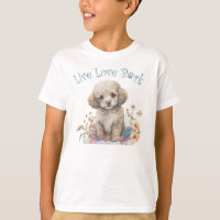 Cute Poodle Dog Floral