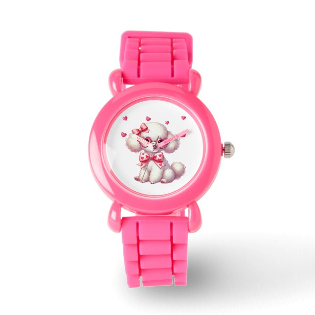 Cute Poodle Kids' Watch (Front)