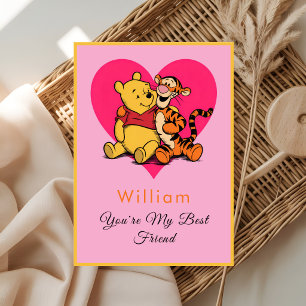 Cute Pooh & Piglet Friendship Card