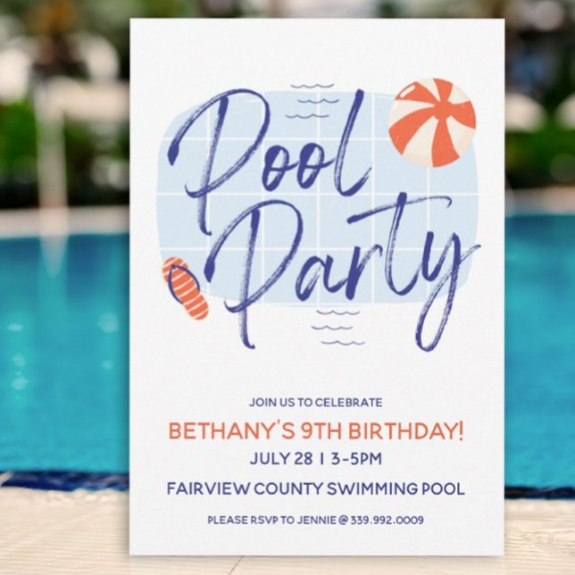Cute Pool Party Invitation (Creator Uploaded)
