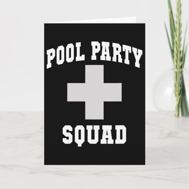 Cute Pool Party Squad Dad Cruise Swim Scuba Surfin Card (Front)