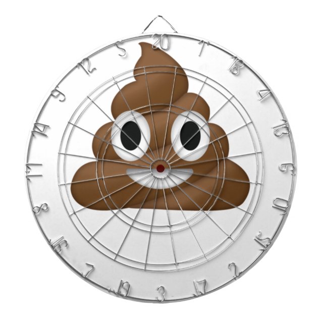 Cute Poop Emoji Dartboard (Front)