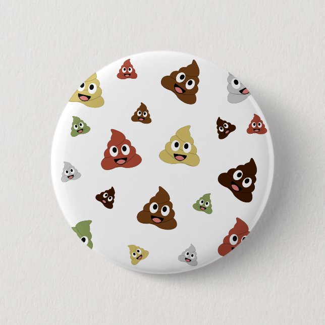 Cute Poop emoji funny gift ideas 2 Inch Round Button (Front)