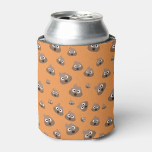 Cute Poop Emoji Pattern Can Cooler