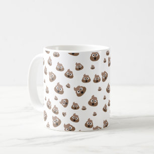 Cute Poop Emoji Pattern Coffee Mug