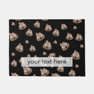 Cute Poop Emoji Pattern Doormat
