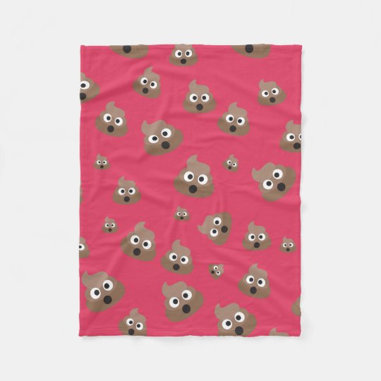 Cute Poop Emoji Pattern Fleece Blanket Zazzle.ca
