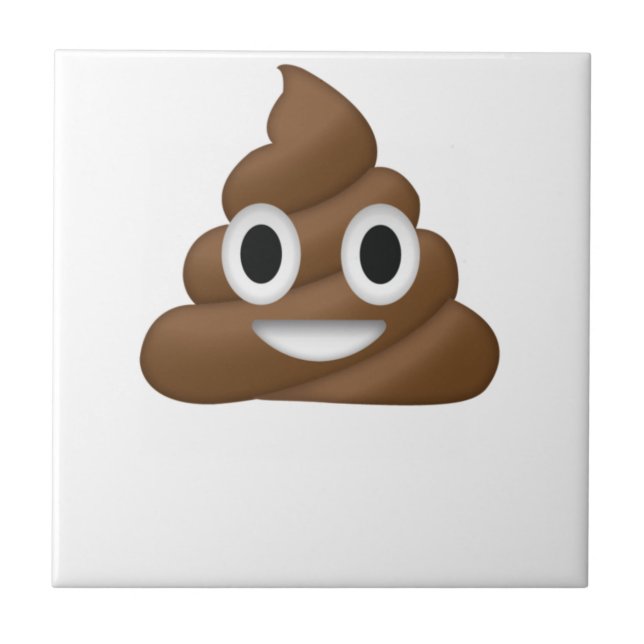 Cute Poop Emoji Tile (Front)