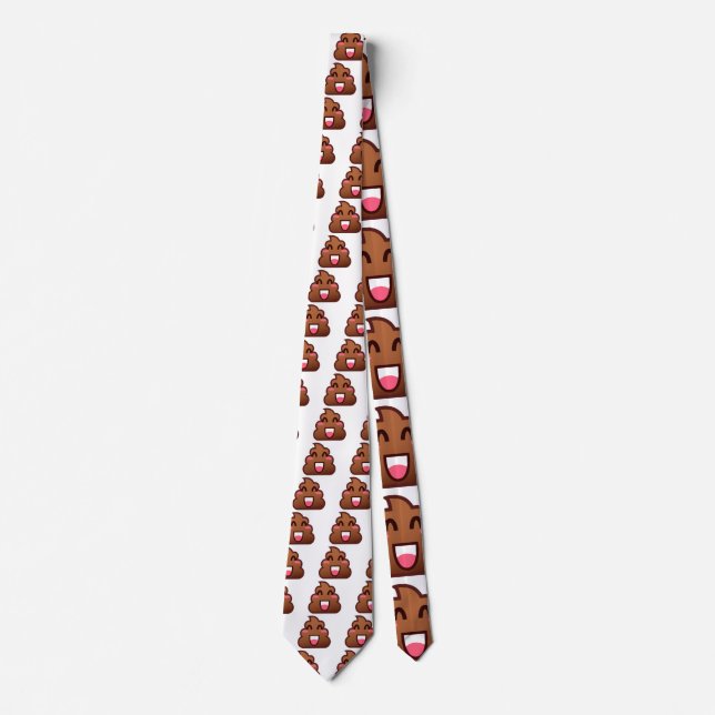 cute poop emojis tie (Front)