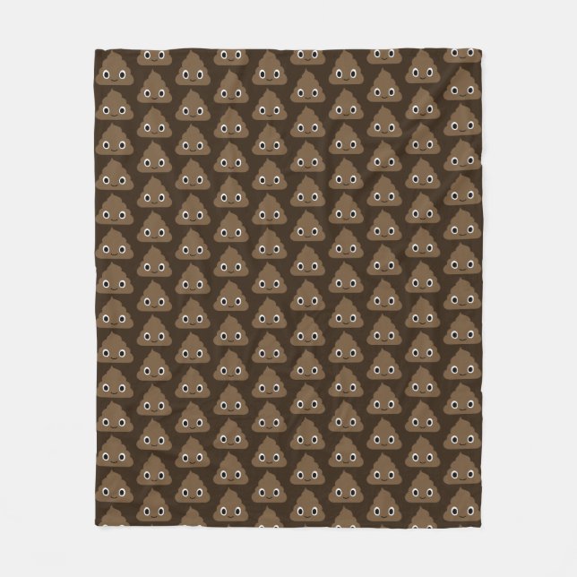 Cute Poop Pattern - Adorable Piles of Doo Doo Fleece Blanket (Front)