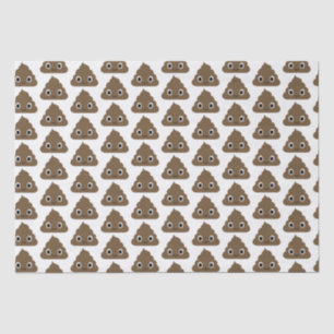 Cute Poop Pattern - Adorable Piles of Doo Doo Tissue Paper