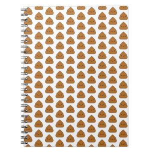 Cute Poop Pattern Spiral Notebook