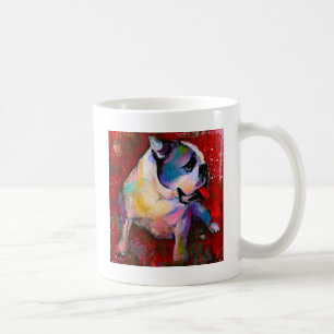 Cute Pop Art American English Bulldog art painting Coffee Mug