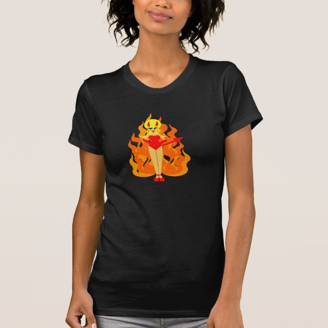 Cute Pop Art Devil T-Shirt (Front)