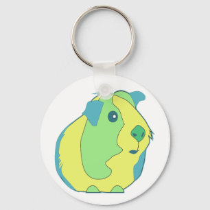 Cute Pop Art Guinea Pig Keychain