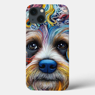 Cute Pop Art Terrier iPhone 13 Case