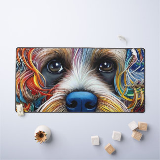 Cute Pop Art Terrier Desk Mat