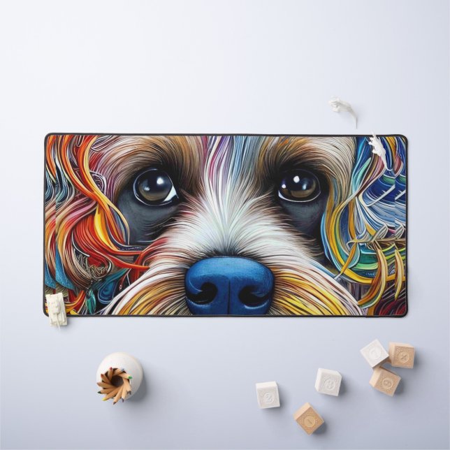 Cute Pop Art Terrier   Desk Mat (Kids Table)