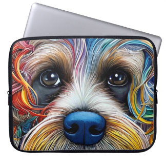 Cute Pop Art Terrier Laptop Sleeve