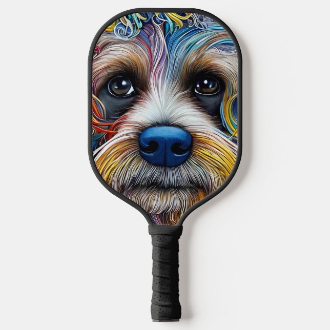 Cute Pop Art Terrier   Pickleball Paddle (Front)