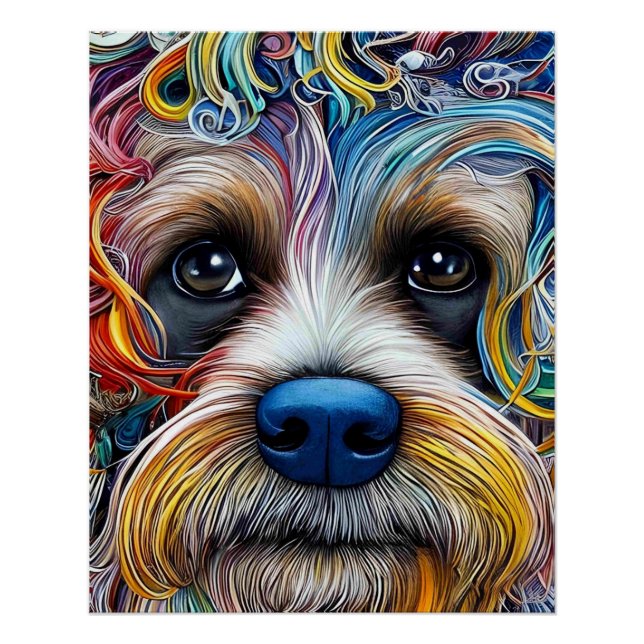 Cute Pop Art Terrier   Poster (Front)