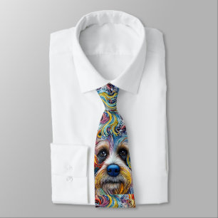 Cute Pop Art Terrier   Tie