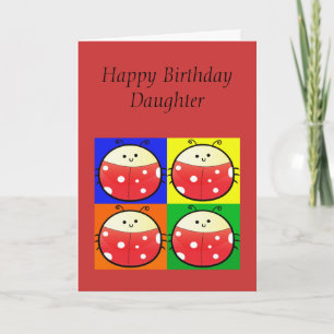 Cute Popart Ladybird Card