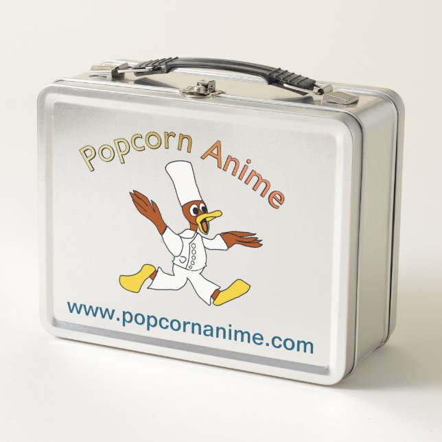 Cute Popcorn Anime Chef Ducky Kazoo Lunchbox (Devant)