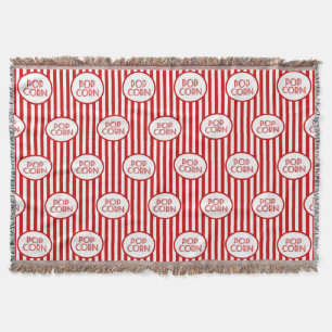 Cute popcorn theme movie theatre room blanket