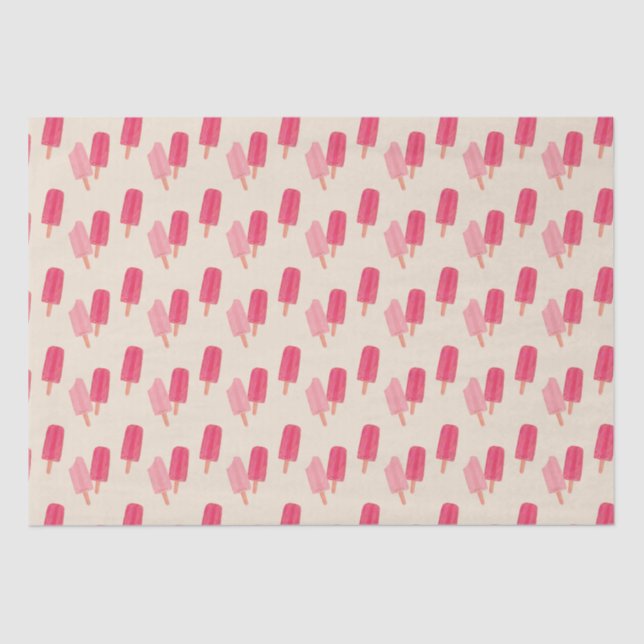 Cute Popsicle Friends Tissue Paper (Front)